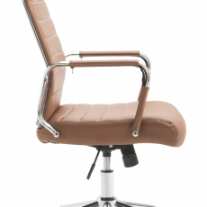 Kancelárska stolička Kolumbus, syntetická koža, svetlo hnedá - 3
