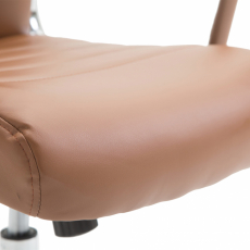 Kancelárska stolička Kolumbus, syntetická koža, svetlo hnedá - 5