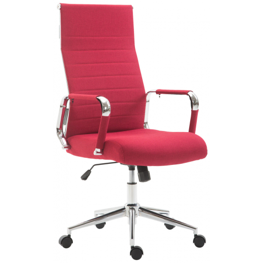 Kancelárska stolička Kolumbus, textil, červená - 1