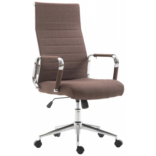 Kancelárska stolička Kolumbus, textil, hnedá - 1