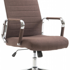 Kancelárska stolička Kolumbus, textil, hnedá - 1