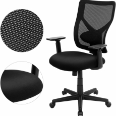 Kancelárska stolička Larin, čierna - 5