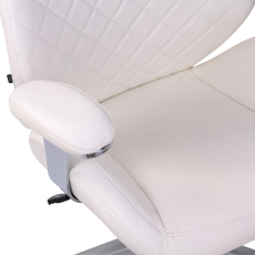 Kancelárska stolička Layton, syntetická koža, biela - 5