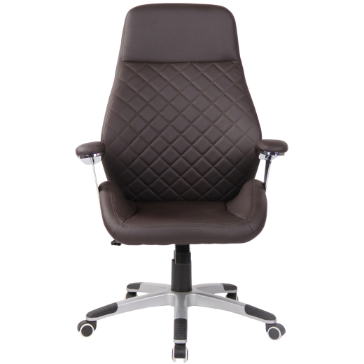 Kancelárska stolička Layton, syntetická koža, hnedá - 1