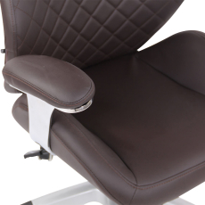 Kancelárska stolička Layton, syntetická koža, hnedá - 5