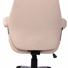 Kancelárska stolička Layton, syntetická koža, krémová - 3
