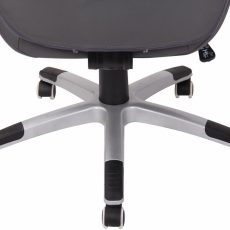 Kancelárska stolička Layton, syntetická koža, šedá - 7