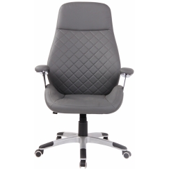 Kancelárska stolička Layton, syntetická koža, šedá
