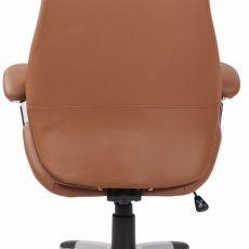 Kancelárska stolička Layton, syntetická koža, svetlo hnedá - 3
