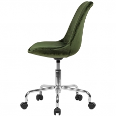 Kancelárska stolička Leon, zamat, zelená - 4