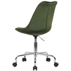 Kancelárska stolička Leon, zamat, zelená - 5
