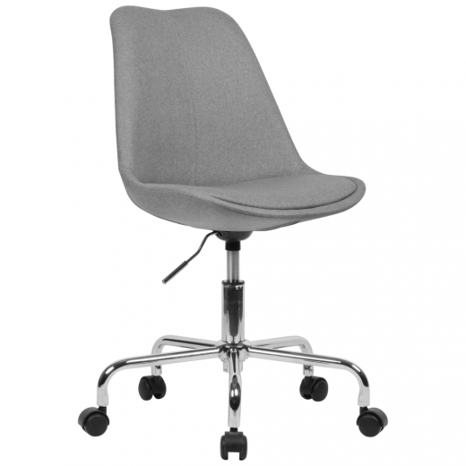 Kancelárska stolička Leos, textilná poťahovina, šedá - 1