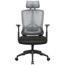 Kancelárska stolička Lesli, čierna/sivá - 1