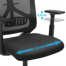 Kancelárska stolička Lesli, čierna - 5