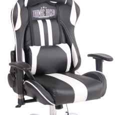 Kancelárska stolička Limit XM s masážnou funkciou, syntetická koža, čierna / biela - 1