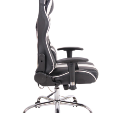 Kancelárska stolička Limit XM s masážnou funkciou, syntetická koža, čierna / biela - 3