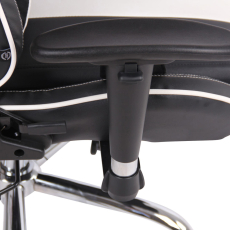 Kancelárska stolička Limit XM s masážnou funkciou, syntetická koža, čierna / biela - 7