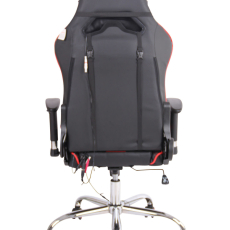 Kancelárska stolička Limit XM s masážnou funkciou, syntetická koža, čierna / červená - 4