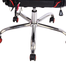 Kancelárska stolička Limit XM s masážnou funkciou, syntetická koža, čierna / červená - 8