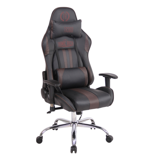 Kancelárska stolička Limit XM s masážnou funkciou, syntetická koža, čierna / hnedá - 1