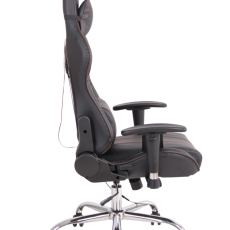 Kancelárska stolička Limit XM s masážnou funkciou, syntetická koža, čierna / hnedá - 3