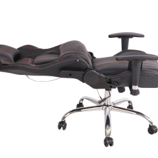 Kancelárska stolička Limit XM s masážnou funkciou, syntetická koža, čierna / hnedá - 5