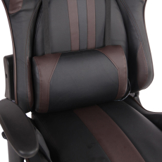 Kancelárska stolička Limit XM s masážnou funkciou, syntetická koža, čierna / hnedá - 6