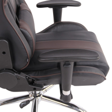 Kancelárska stolička Limit XM s masážnou funkciou, syntetická koža, čierna / hnedá - 7