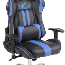 Kancelárska stolička Limit XM s masážnou funkciou, syntetická koža, čierna / modrá - 1