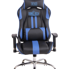 Kancelárska stolička Limit XM s masážnou funkciou, syntetická koža, čierna / modrá - 2