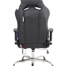 Kancelárska stolička Limit XM s masážnou funkciou, syntetická koža, čierna / modrá - 4