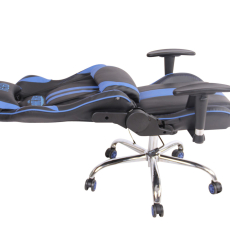 Kancelárska stolička Limit XM s masážnou funkciou, syntetická koža, čierna / modrá - 5