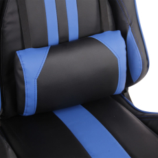 Kancelárska stolička Limit XM s masážnou funkciou, syntetická koža, čierna / modrá - 6