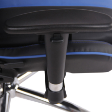 Kancelárska stolička Limit XM s masážnou funkciou, syntetická koža, čierna / modrá - 7