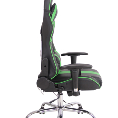 Kancelárska stolička Limit XM s masážnou funkciou, syntetická koža, čierna / zelená - 3