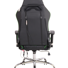 Kancelárska stolička Limit XM s masážnou funkciou, syntetická koža, čierna / zelená - 4