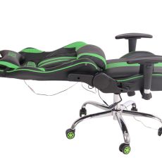 Kancelárska stolička Limit XM s masážnou funkciou, syntetická koža, čierna / zelená - 5