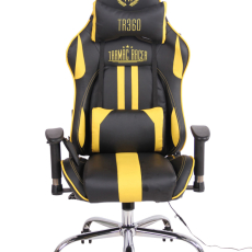 Kancelárska stolička Limit XM s masážnou funkciou, syntetická koža, čierna / žltá - 2