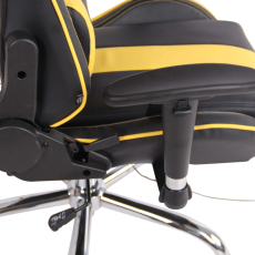 Kancelárska stolička Limit XM s masážnou funkciou, syntetická koža, čierna / žltá - 7