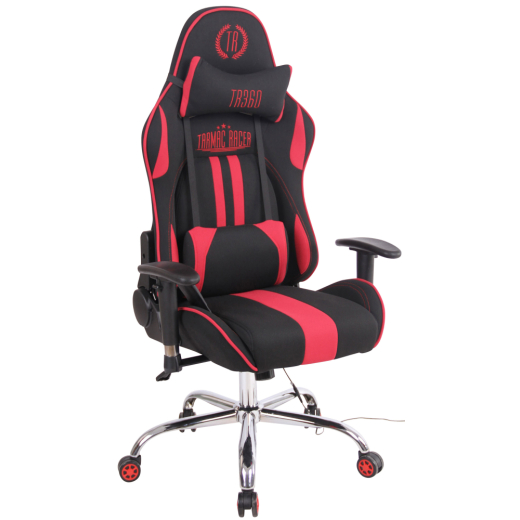 Kancelárska stolička Limit XM s masážnou funkciou, textil, čierna / červená - 1