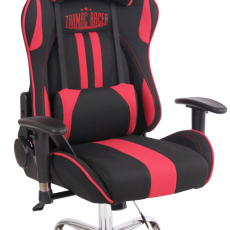 Kancelárska stolička Limit XM s masážnou funkciou, textil, čierna / červená - 1