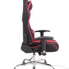 Kancelárska stolička Limit XM s masážnou funkciou, textil, čierna / červená - 3
