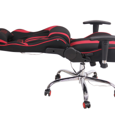 Kancelárska stolička Limit XM s masážnou funkciou, textil, čierna / červená - 5