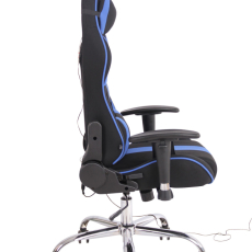 Kancelárska stolička Limit XM s masážnou funkciou, textil, čierna / modrá - 3