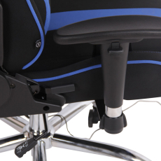 Kancelárska stolička Limit XM s masážnou funkciou, textil, čierna / modrá - 7