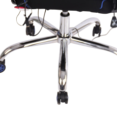 Kancelárska stolička Limit XM s masážnou funkciou, textil, čierna / modrá - 8