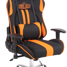 Kancelárska stolička Limit XM s masážnou funkciou, textil, čierna / oranžová - 1