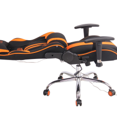 Kancelárska stolička Limit XM s masážnou funkciou, textil, čierna / oranžová - 5
