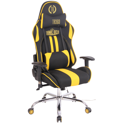 Kancelárska stolička Limit XM s masážnou funkciou, textil, čierna / žltá - 1