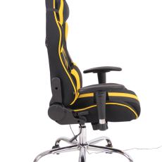 Kancelárska stolička Limit XM s masážnou funkciou, textil, čierna / žltá - 3